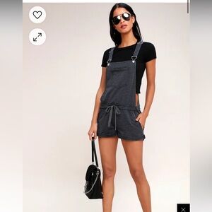 Candace Washed blue Short Overalls Z Supply Small